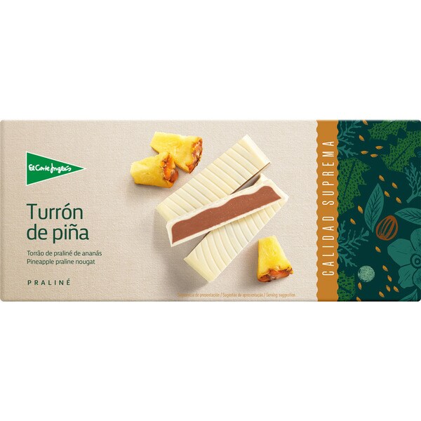 EL CORTE INGLES turrón de piña Calidad Suprema tableta 200 g