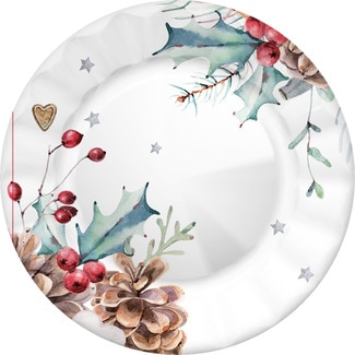 GABBIANO Dekorteller Weihnachtszapfen 20,5 cm Paket 8 Einheiten