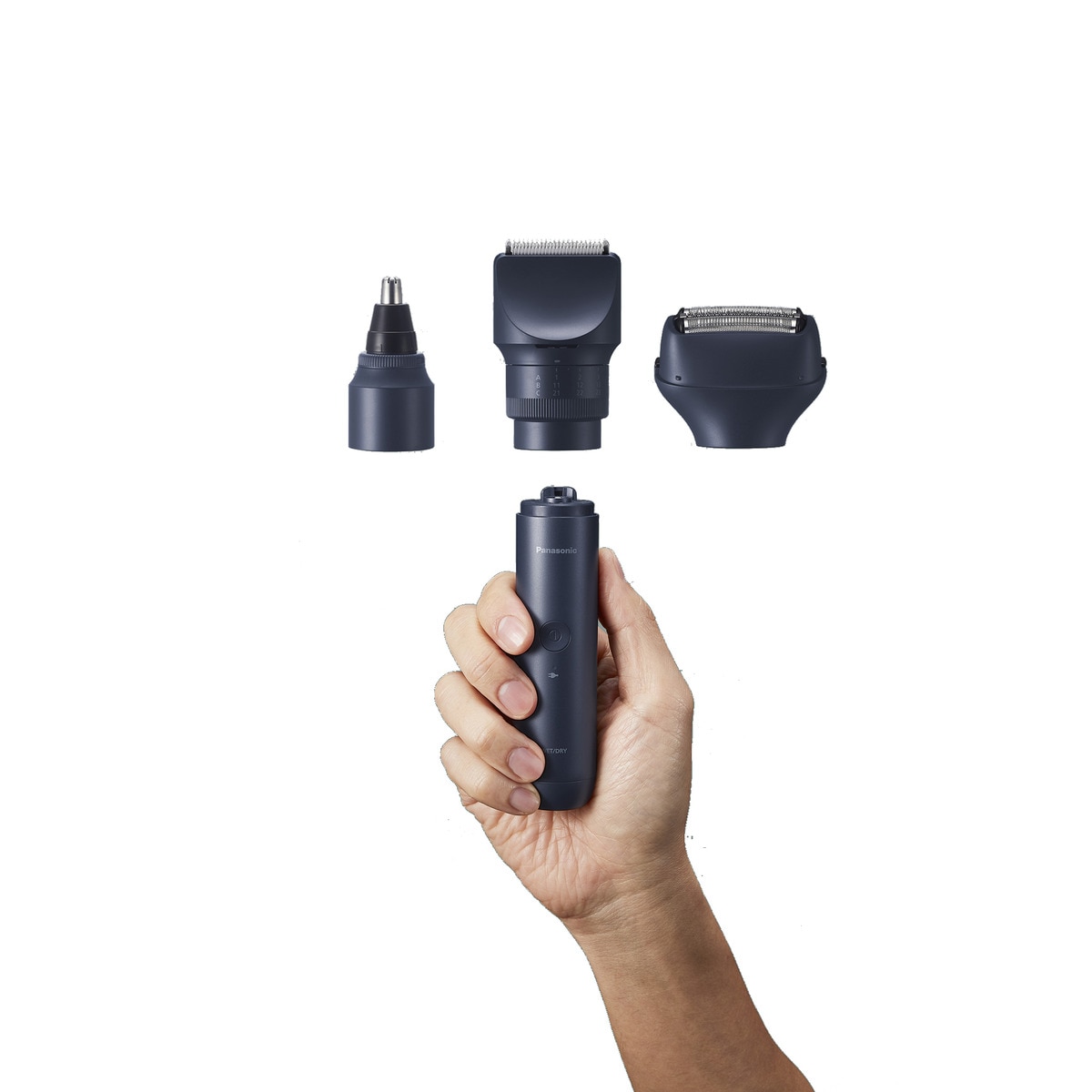 Panasonic – Recortadora facial y corporal Panasonic con 3 accesorios.