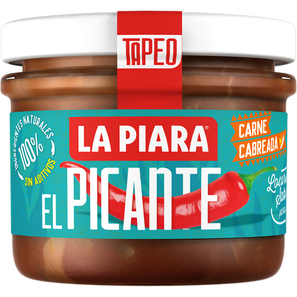 LA PIARA paté de carne cabreada El Picante frasco 110 g