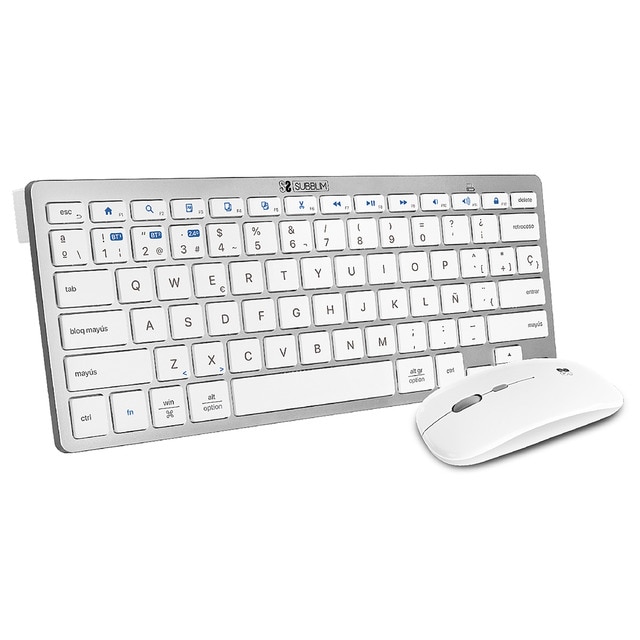 Teclados blancos inalambricos sale