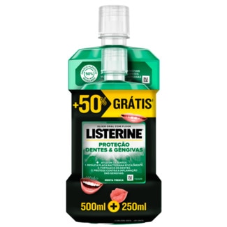 Listerine Elixir Dentes e Gengivas 500+250 embalagem 500 ml