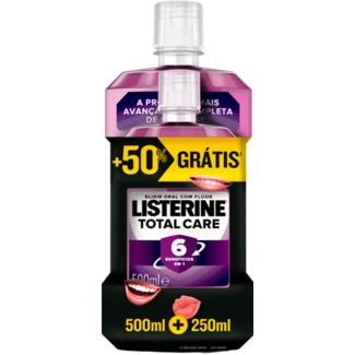 Listerine Eleixir Total Care 500+250 embalagem 500 ml
