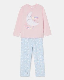 Pyjama fille all-over imprimé lune