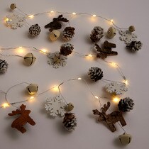 Guirlande liège avec rennes 30 ampoules LED Noël El Corte Inglés