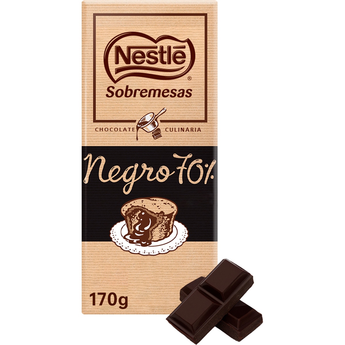 Chocolate Culinário 70% Cacau embalagem | 170 g