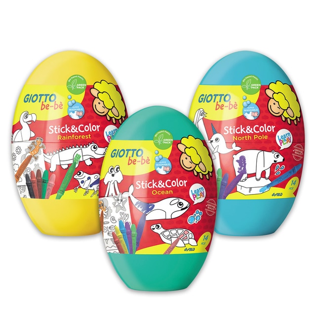 Stick & Color Egg Pega y colorea Giotto Be-Bè.