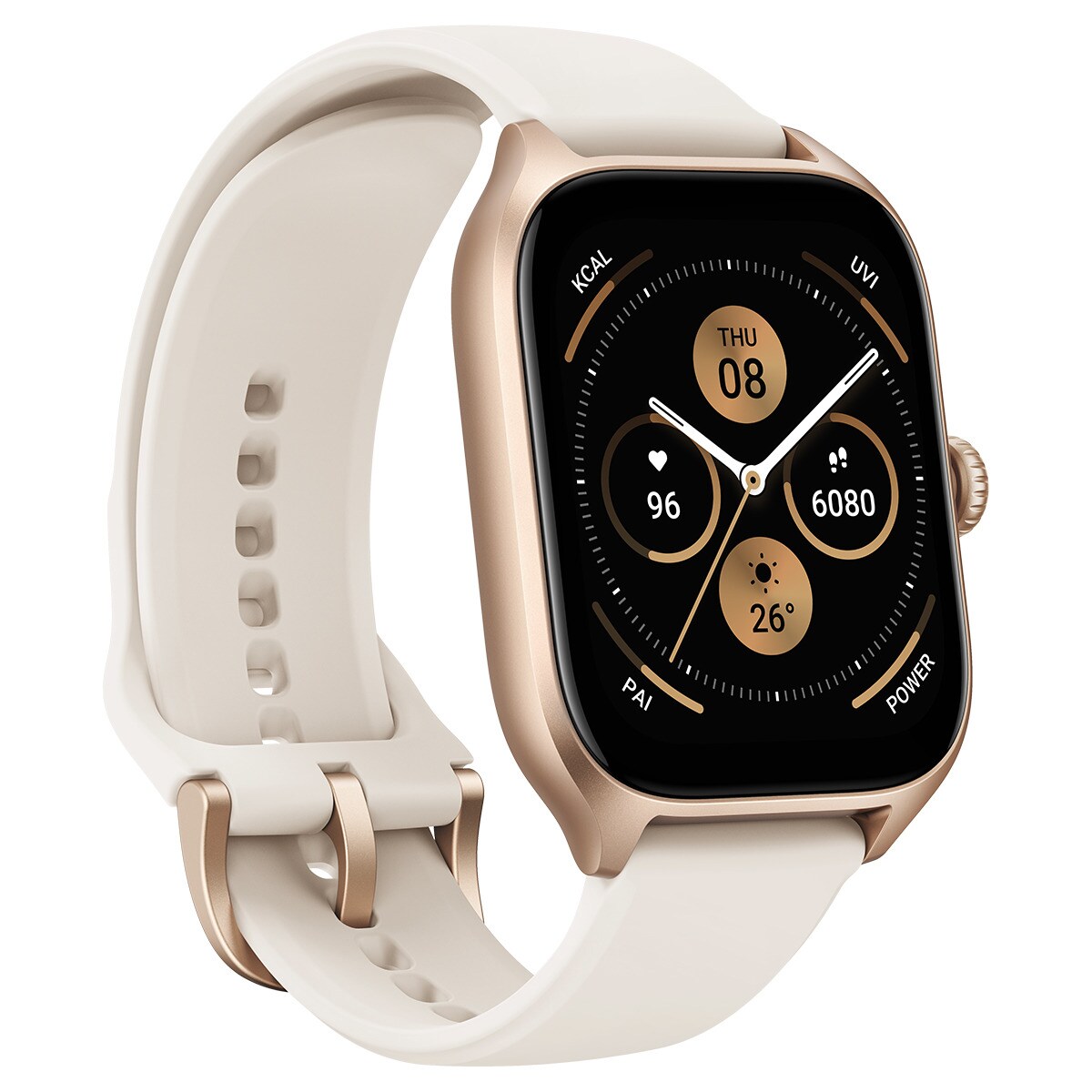 Amazfit - Amazfit GTS 4 Misty White Smartwatch.
