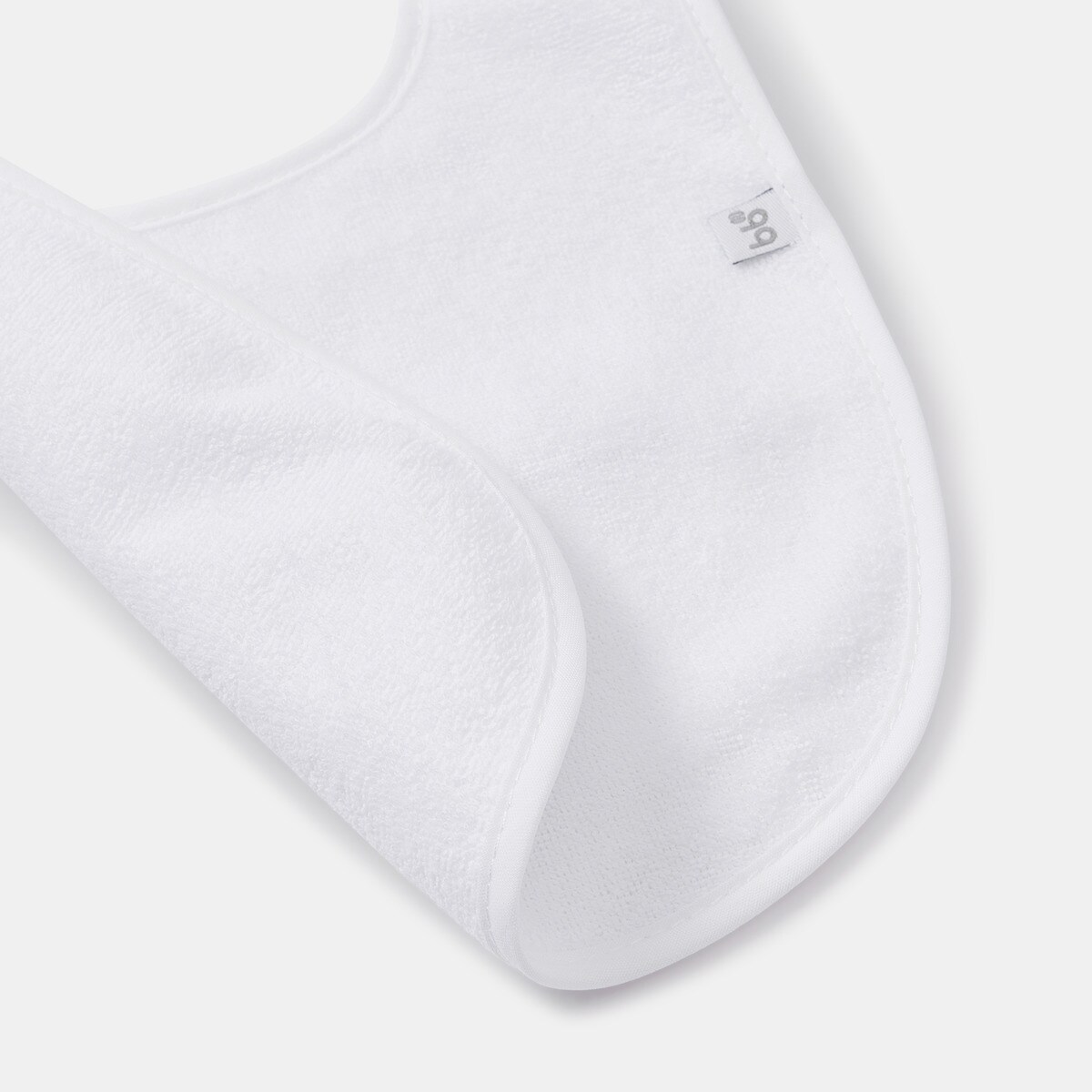 Pack de 7 Babetes Básico Tecido Turco Velcro Branco-2