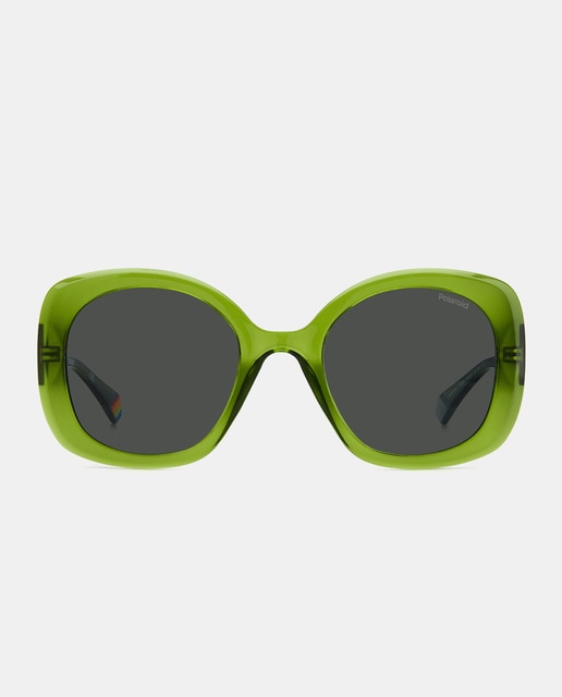 Gafas de sol de mujer oversize verdes con lentes polarizadas