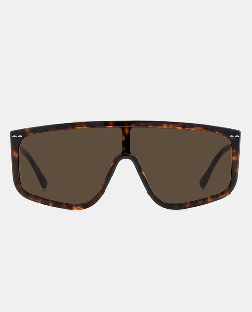 Gafas de sol de mujer tipo pantalla de acetato en havana