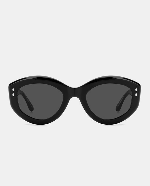 Gafas de sol de mujer redondas de acetato en negro