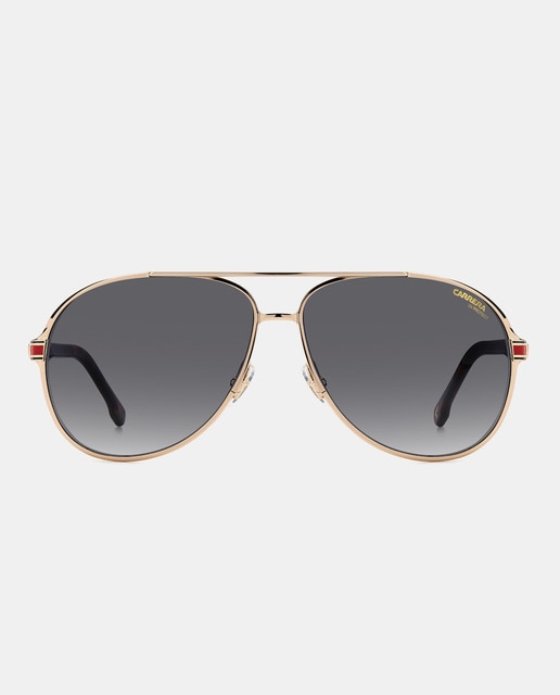 Gafas de sol de hombre aviador de metal doradas