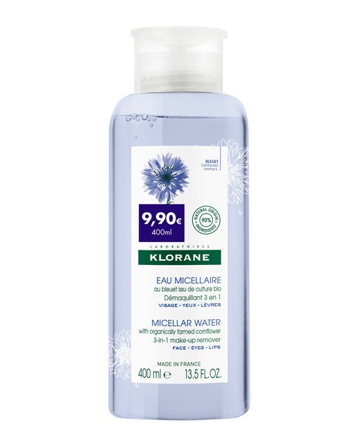 Agua Micelar Desmaquillante 3 En 1 Al Aciano Bio 400 ml Klorane