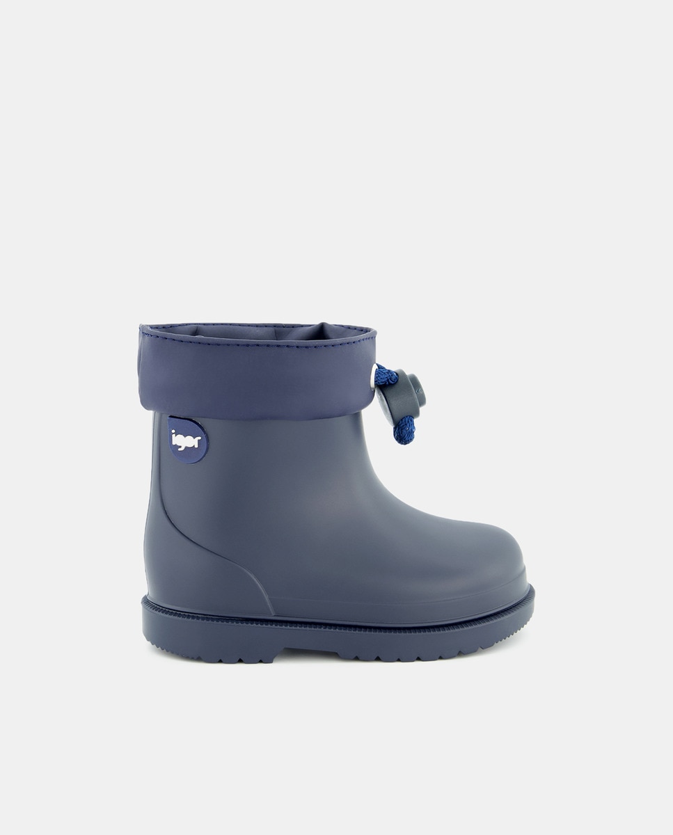 Imagem 0 de Galochas de Bebé com Acabamento Mate com Cordão Ajustável - Azul-Marinho