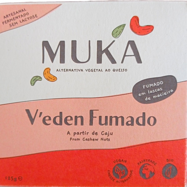 V'eden Fumado Alternativa Vegetal ao Queijo Bio Vegan embalagem 125 g
