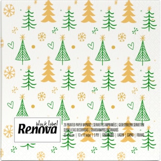 Renova Guardanapos Label Pine Tree embalagem 20 unidades