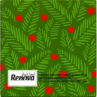 Renova Guardanapos Black Label Green embalagem 20 unidades