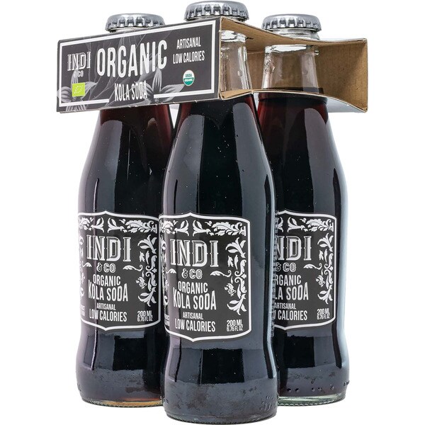 INDI & CO bebida mixer Black Cola 100% ecológica pack 4 botellas 20 cl (envase de vidrio)