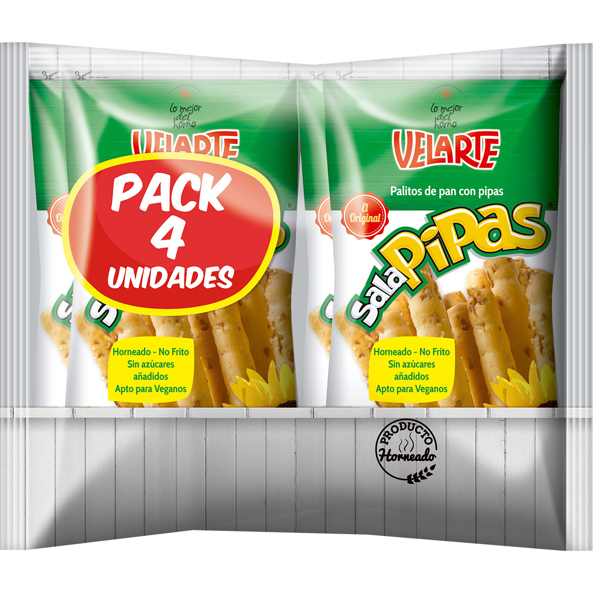 Salapipas palitos de pan con pipas pack 4