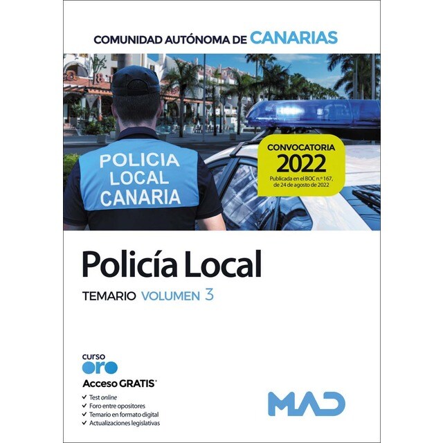 Policía Local de Canarias. Temario volumen 3 (Tapa blanda)