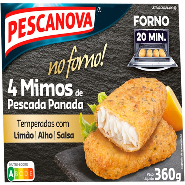 Mimos de Pescada Panados de Limão, Alho e Salsa embalagem 360 g
