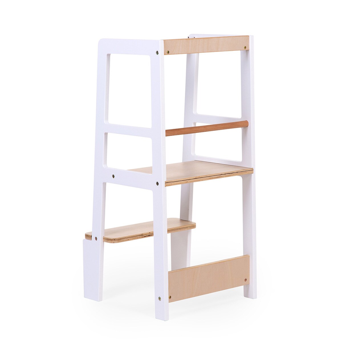 Torre de Aprendizagem Modelo CHLTNW Montessori - Branco/Natural Natural-4