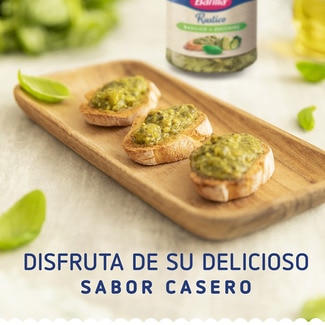 Salsa Pesto Rústico Basílico y Zucchine (albahaca y calabacín) sin gluten frasco 200 g - Barilla