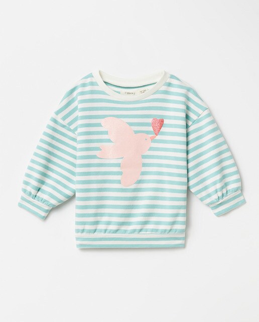 Sweat rayé bébé fille