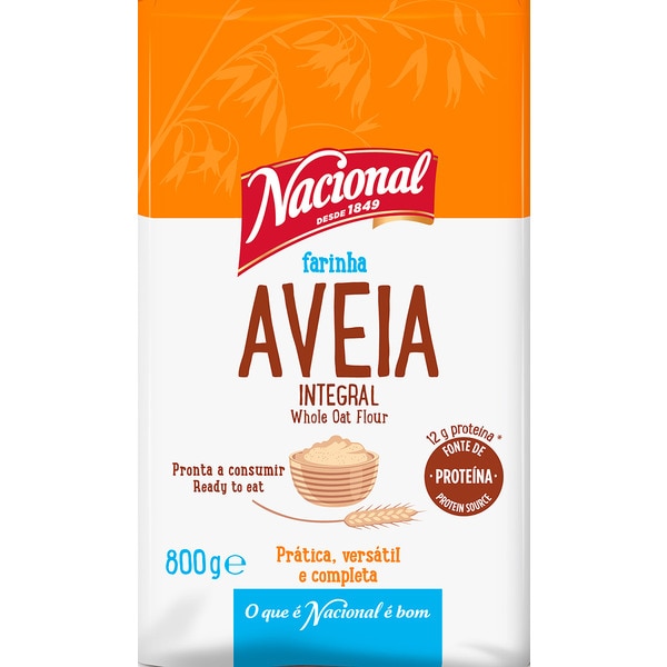 Farinha Integral de Aveia embalagem 800 g