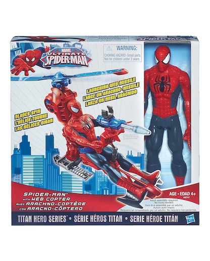 Figura Titan Spiderman con helicóptero Hasbro