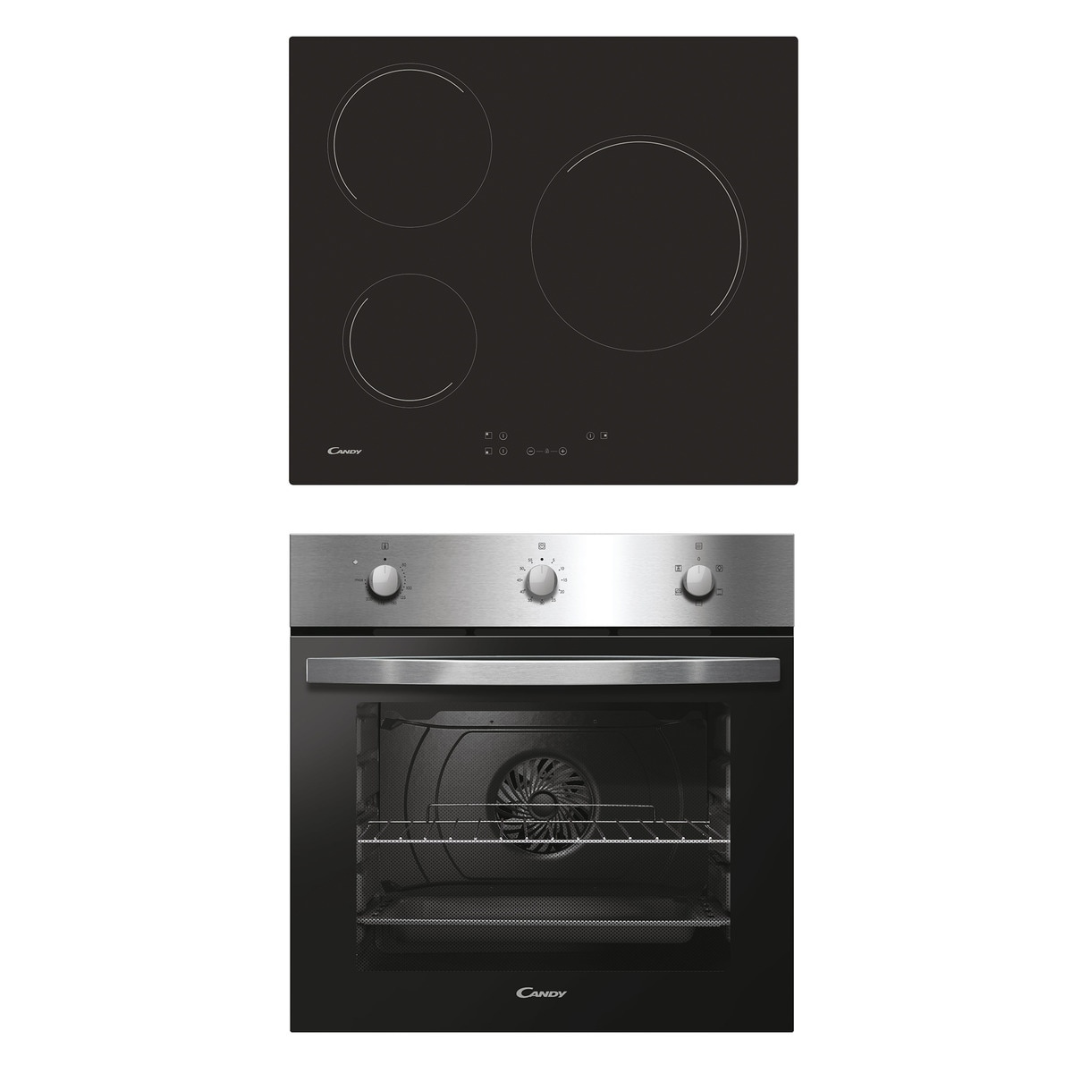 Candy – Conjunto de horno multifunción y placa vitrocerámica Candy – PCI27XCH63CC4U2.
