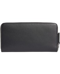 Large black wallet with zip closure