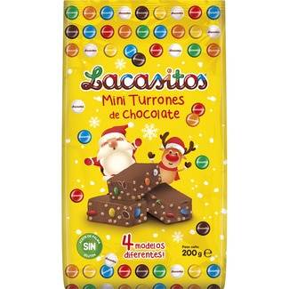 LACASITOS chocolate mini-nougat with chocolate drops Gluten-free case 200 g