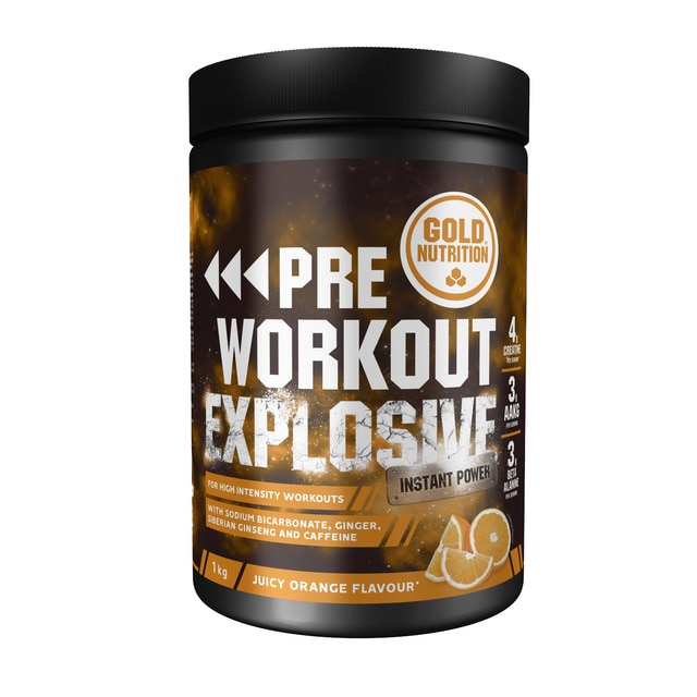 Pre-Workout Explosive 1 kg sabor Naranja GoldNutrition