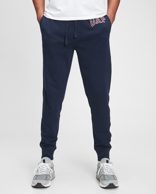 Jogger de deporte largo de hombre azul marino