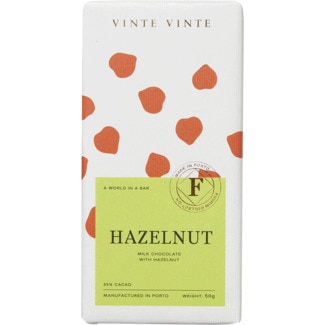 Vinte Vinte Chocolate de Leite 35% com Avelão Fusion Collection tablete 50 g