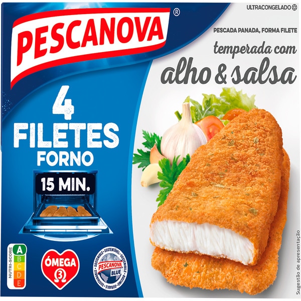 Filetes de Pescada no Forno Temperado com Alho e Salsa embalagem 400 g