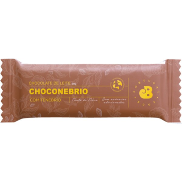 Chocolate de Leite com Tenebrio Choconebrio embalagem 30 g
