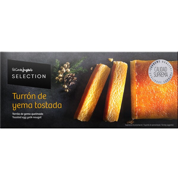 EL CORTE INGLES SELECTION turrón de yema tostada Calidad Suprema estuche 250 g