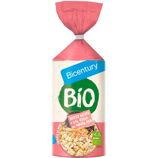 Bicentury Tortas de Arroz Negro com Sal Rosa dos Himalaias embalagem 130 g