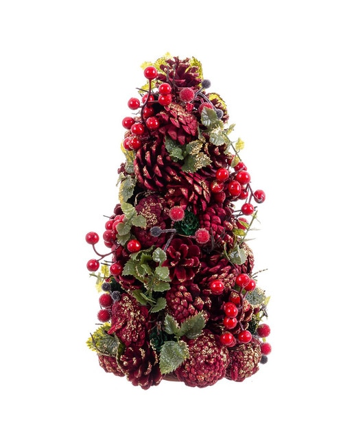 Árbol piñas acebo
