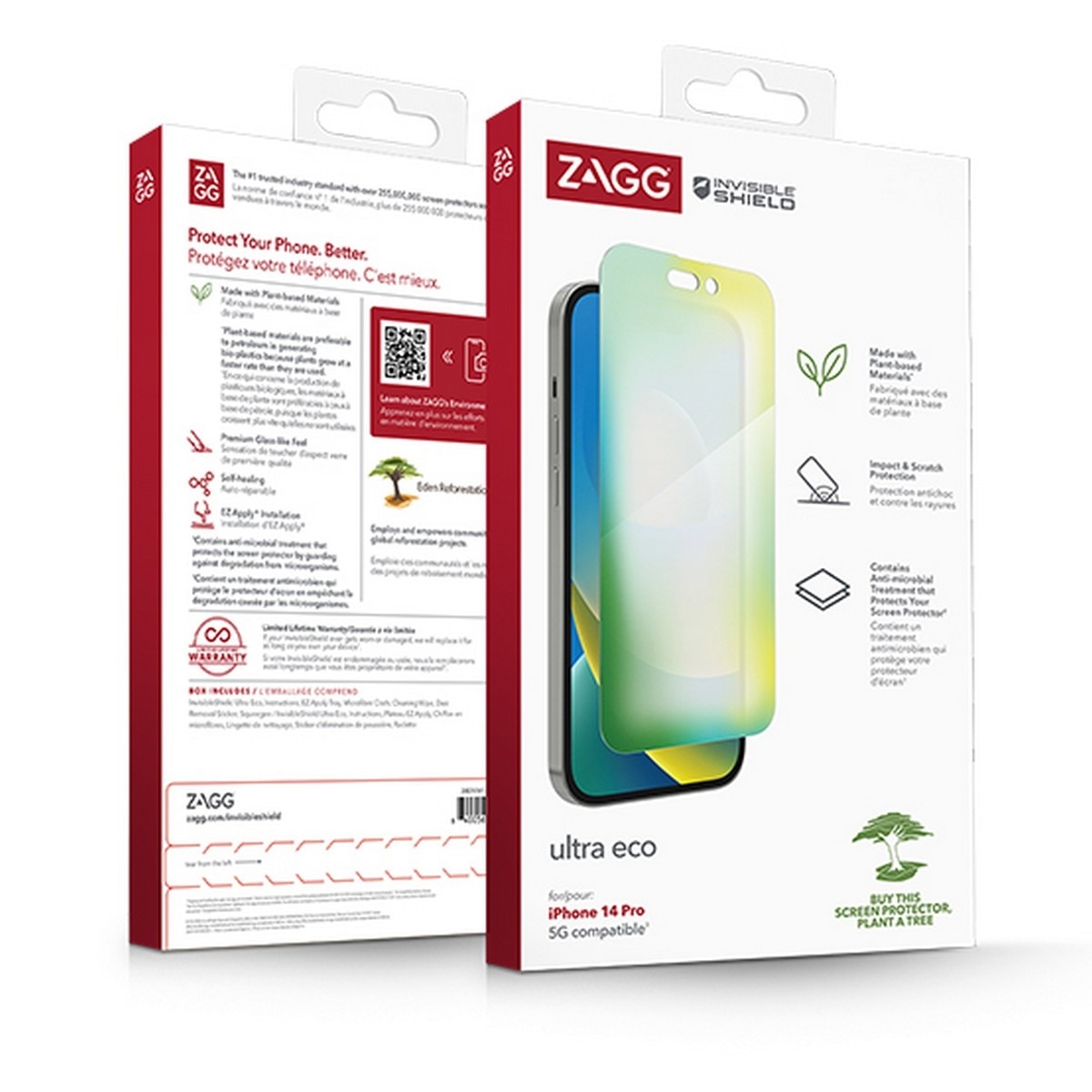 Imagem 0 de Película de Vidro Temperado Zagg Invisible Shield FM Ultra Eco iPhone 14 Pro