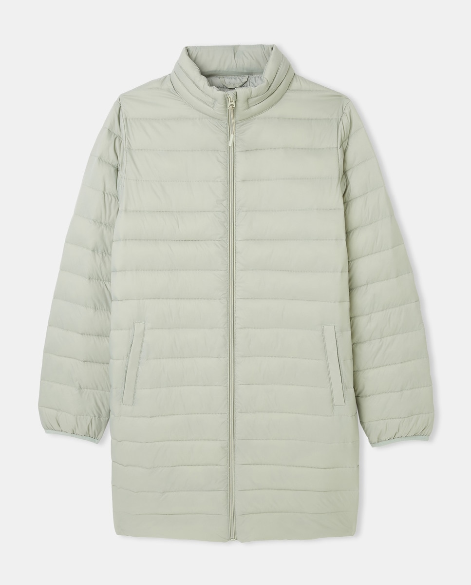 Parka mujer acolchada ligera Verde claro-5