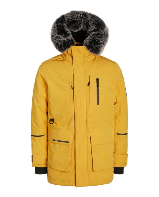 Parka con capucha de pelos de hombre