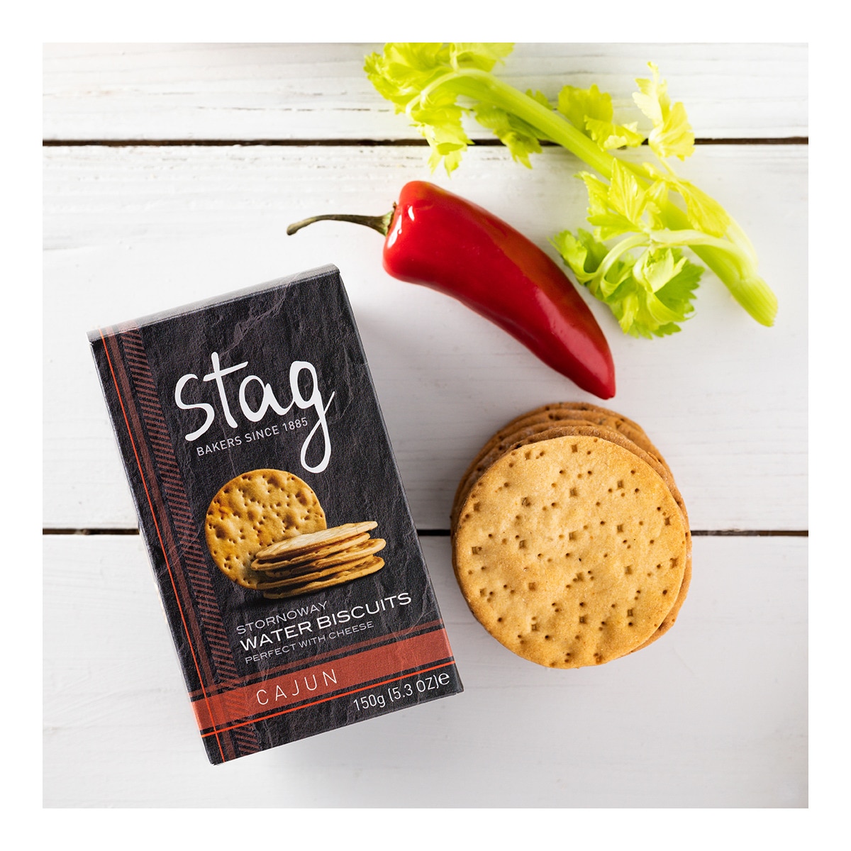 Stag Bakeries Stornoway Water Crackers With Cajun Spices · Gourmet Club