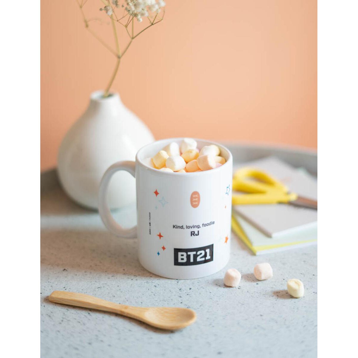 Caneca BT21 RJ - Branco/Laranja 6