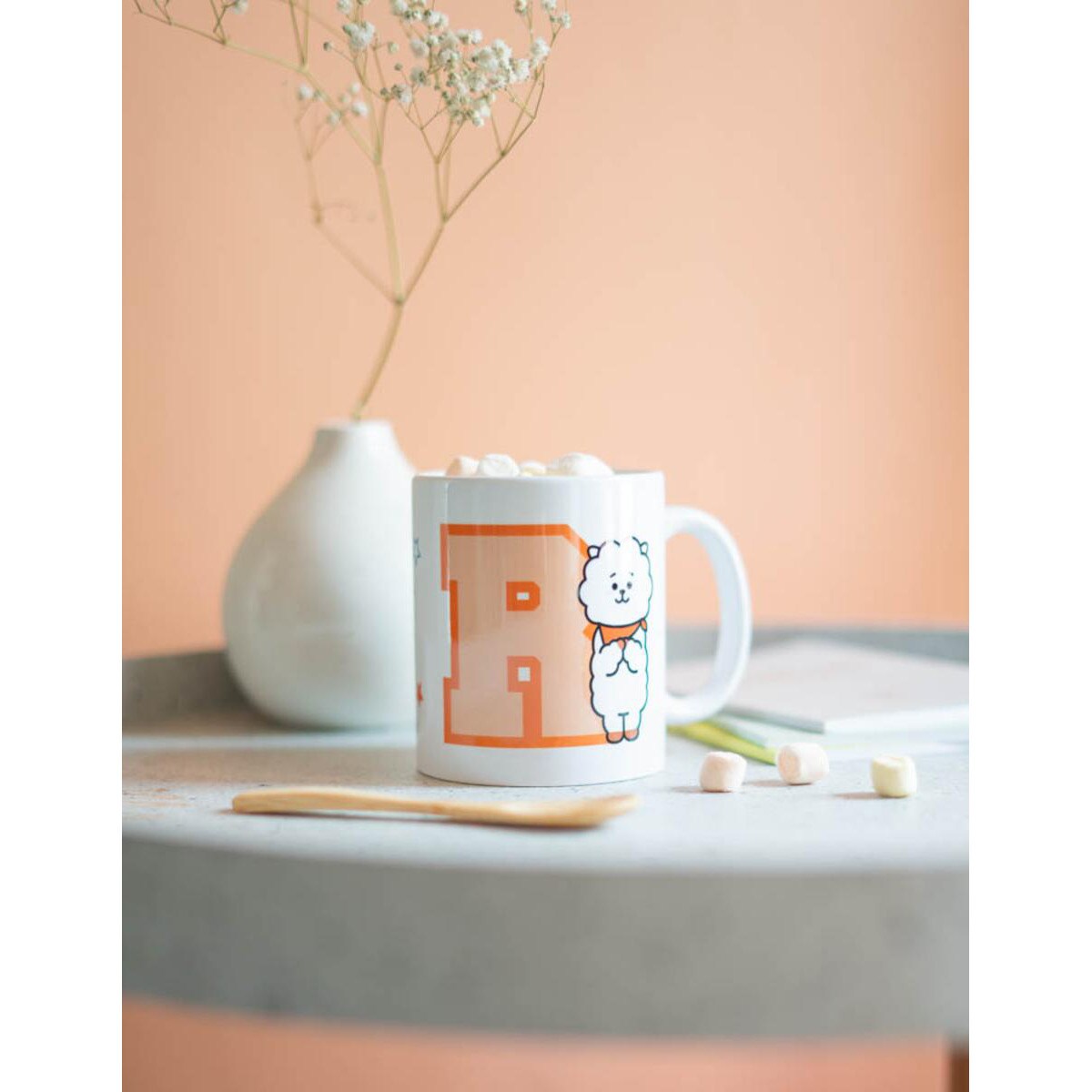 Caneca BT21 RJ - Branco/Laranja 5