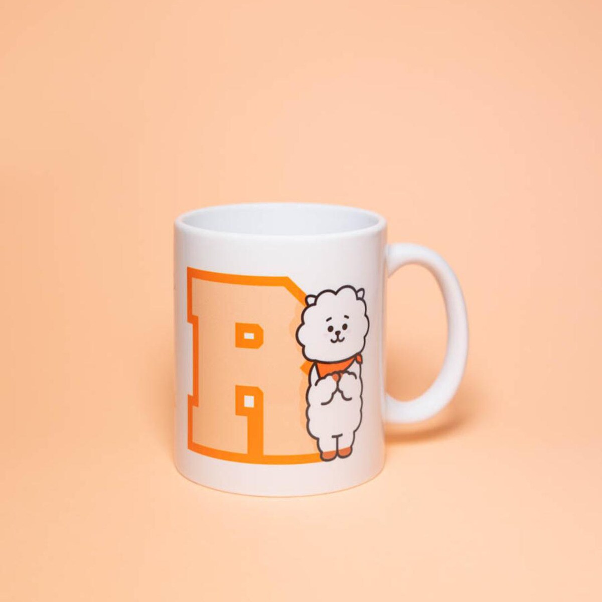 Caneca BT21 RJ - Branco/Laranja 4