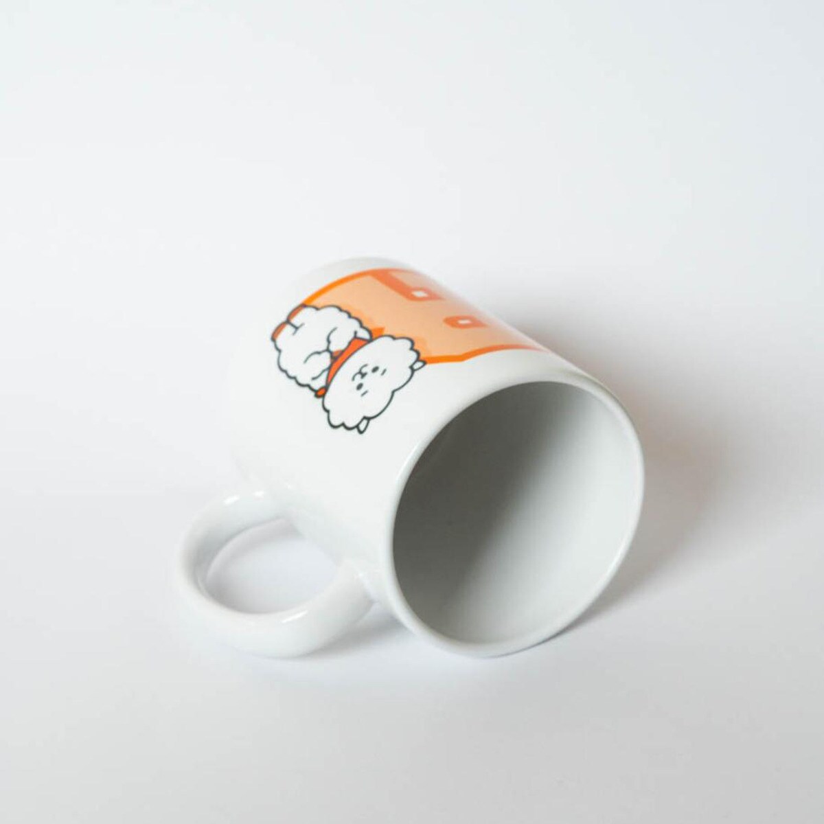 Caneca BT21 RJ - Branco/Laranja 3